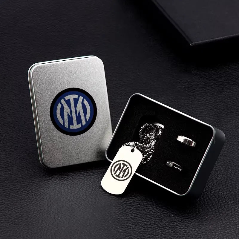 Coffret bijou club – collier & bague inox