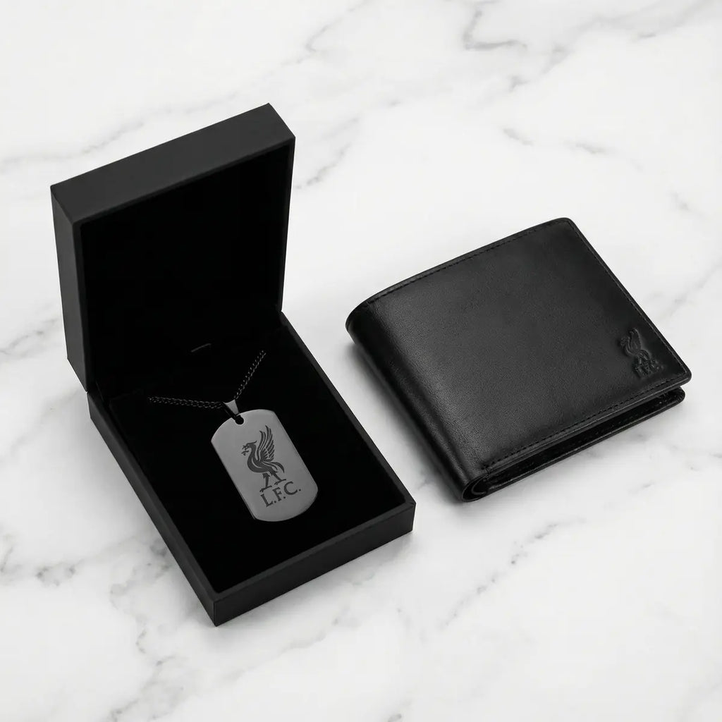 Collier plaque acier titane noir – édition football